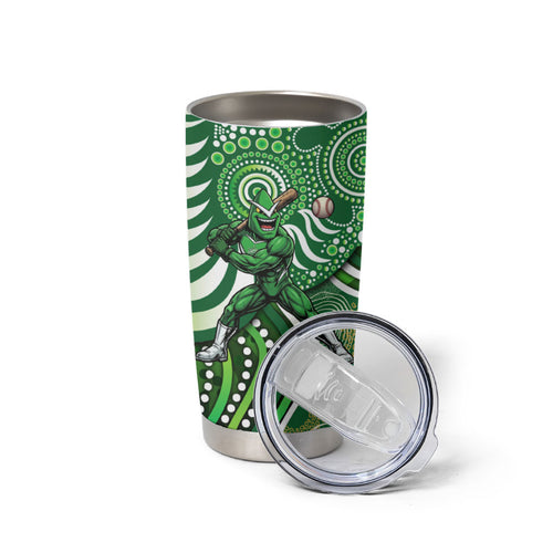 Melbourne Stars Tumbler Cup Indigenous Dot Art Superhero Batter Tribal Pattern