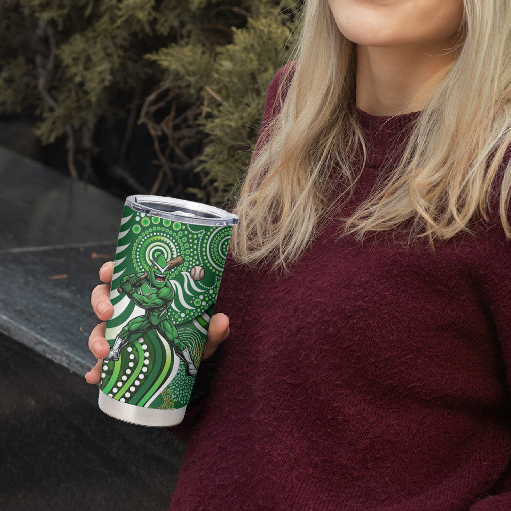 Melbourne Stars Tumbler Cup Indigenous Dot Art Superhero Batter Tribal Pattern