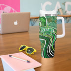 Melbourne Stars Tumbler With Handle Indigenous Dot Art Superhero Batter Tribal Pattern