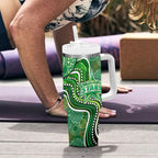 Melbourne Stars Tumbler With Handle Indigenous Dot Art Superhero Batter Tribal Pattern