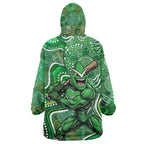 Melbourne Stars Wearable Blanket Hoodie Indigenous Dot Art Superhero Batter Tribal Pattern