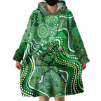 Melbourne Stars Wearable Blanket Hoodie Indigenous Dot Art Superhero Batter Tribal Pattern