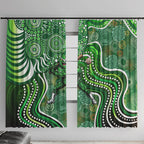 Melbourne Stars Window Curtain Indigenous Dot Art Superhero Batter Tribal Pattern
