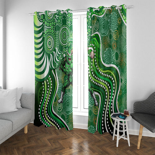 Melbourne Stars Window Curtain Indigenous Dot Art Superhero Batter Tribal Pattern