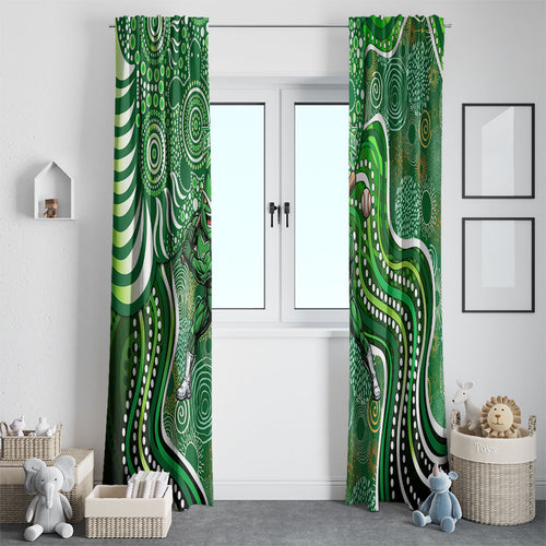 Melbourne Stars Window Curtain Indigenous Dot Art Superhero Batter Tribal Pattern