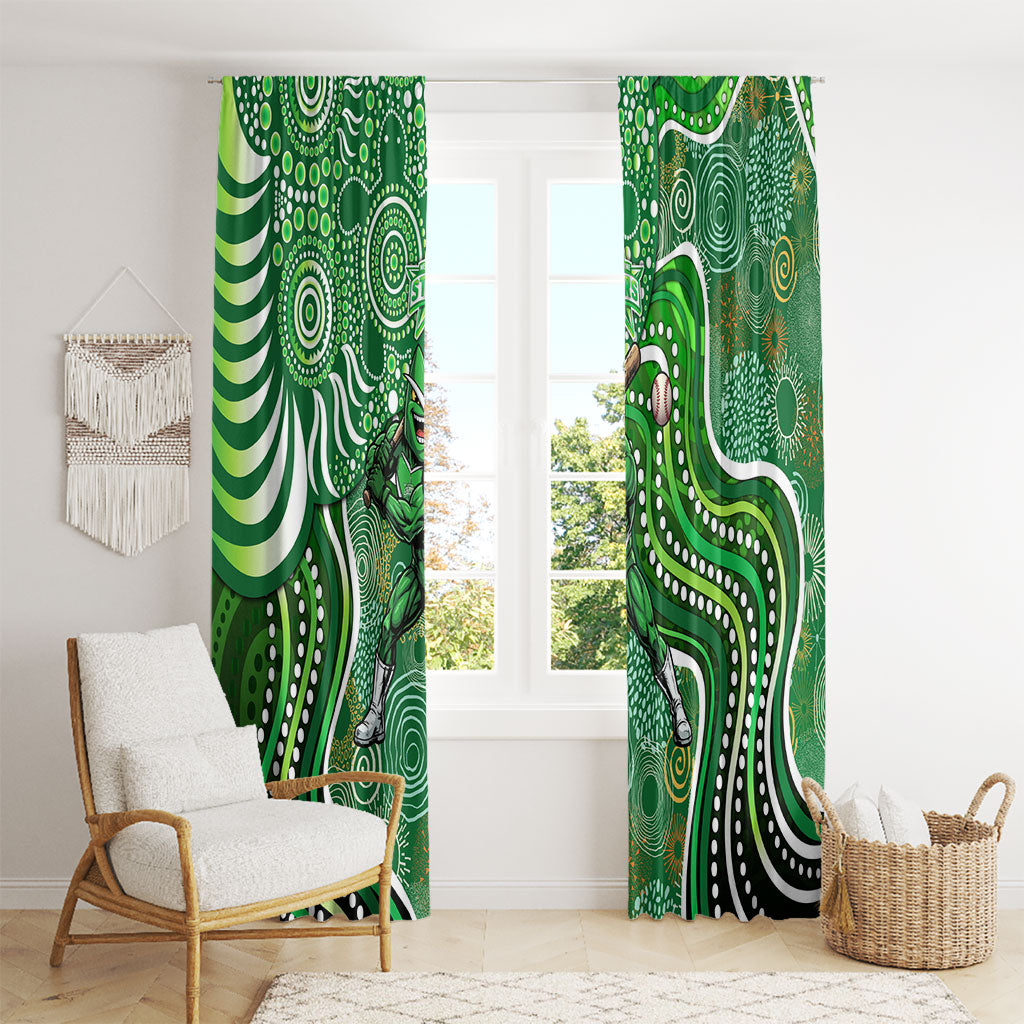 Melbourne Stars Window Curtain Indigenous Dot Art Superhero Batter Tribal Pattern