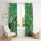 Melbourne Stars Window Curtain Indigenous Dot Art Superhero Batter Tribal Pattern