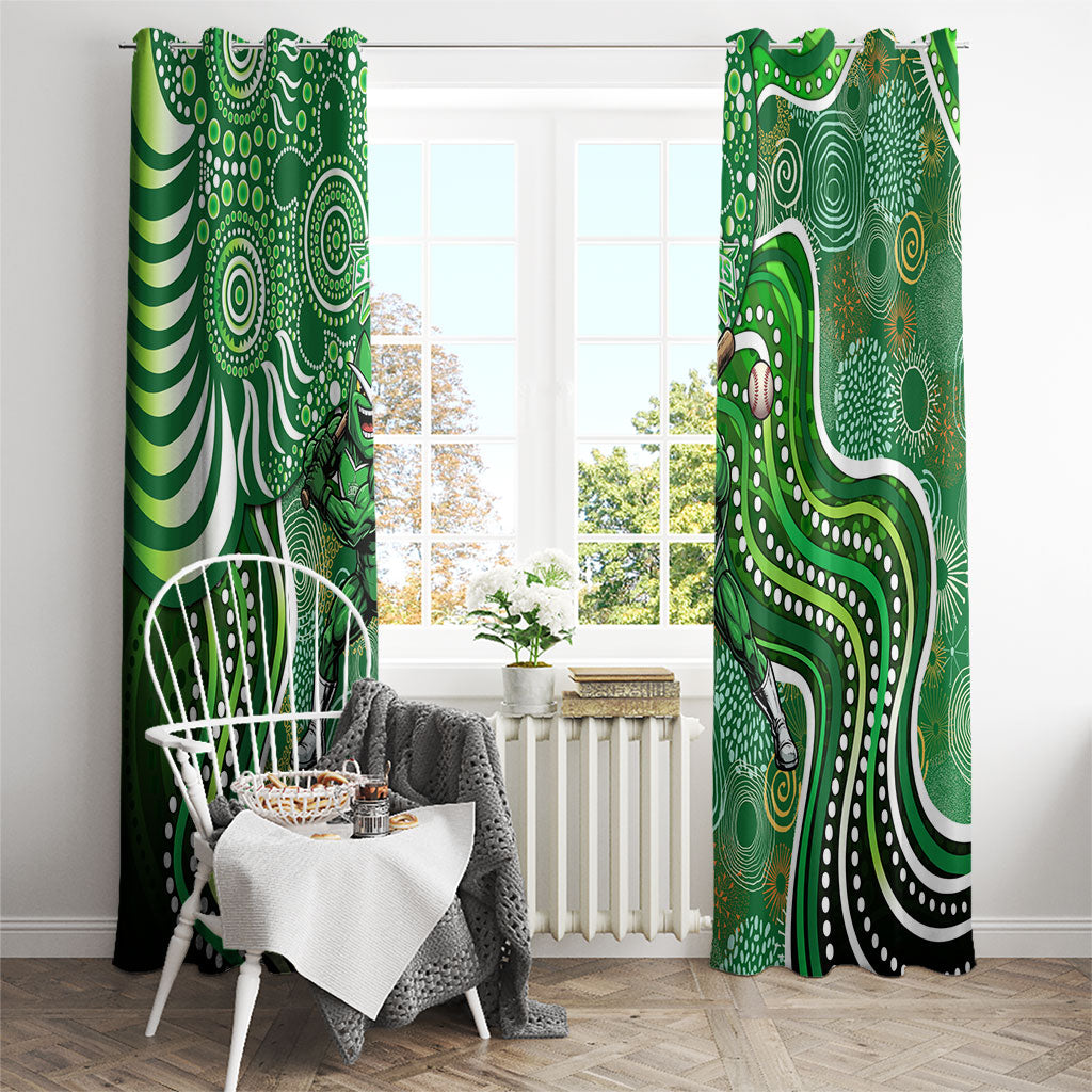 Melbourne Stars Window Curtain Indigenous Dot Art Superhero Batter Tribal Pattern