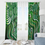 Melbourne Stars Window Curtain Indigenous Dot Art Superhero Batter Tribal Pattern