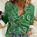 Melbourne Stars Women Casual Shirt Indigenous Dot Art Superhero Batter Tribal Pattern