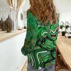Melbourne Stars Women Casual Shirt Indigenous Dot Art Superhero Batter Tribal Pattern