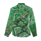 Melbourne Stars Women Casual Shirt Indigenous Dot Art Superhero Batter Tribal Pattern