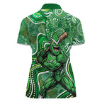 Melbourne Stars Women Polo Shirt Indigenous Dot Art Superhero Batter Tribal Pattern