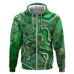 Melbourne Stars Zip Hoodie Indigenous Dot Art Superhero Batter Tribal Pattern
