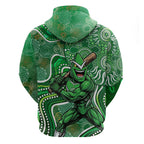 Melbourne Stars Zip Hoodie Indigenous Dot Art Superhero Batter Tribal Pattern
