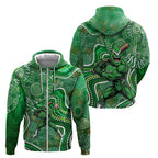 Melbourne Stars Zip Hoodie Indigenous Dot Art Superhero Batter Tribal Pattern