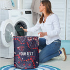 Personalized Melbourne Demons Laundry Basket Aboriginal Pattern with Graffiti Style