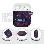 Personalized Melbourne Demons AirPods Case Aboriginal Pattern with Graffiti Style