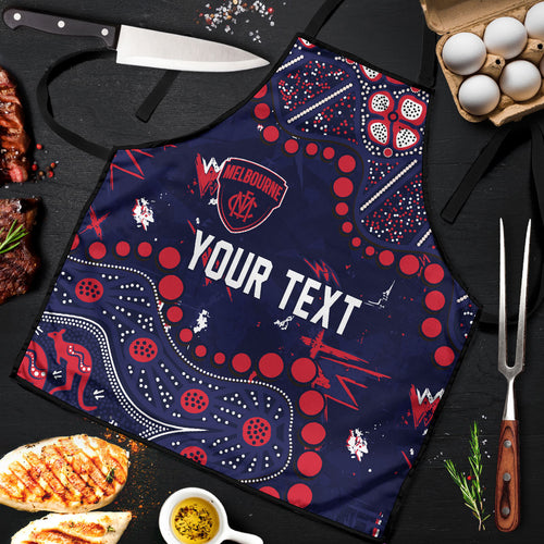 Personalized Melbourne Demons Apron Aboriginal Pattern with Graffiti Style