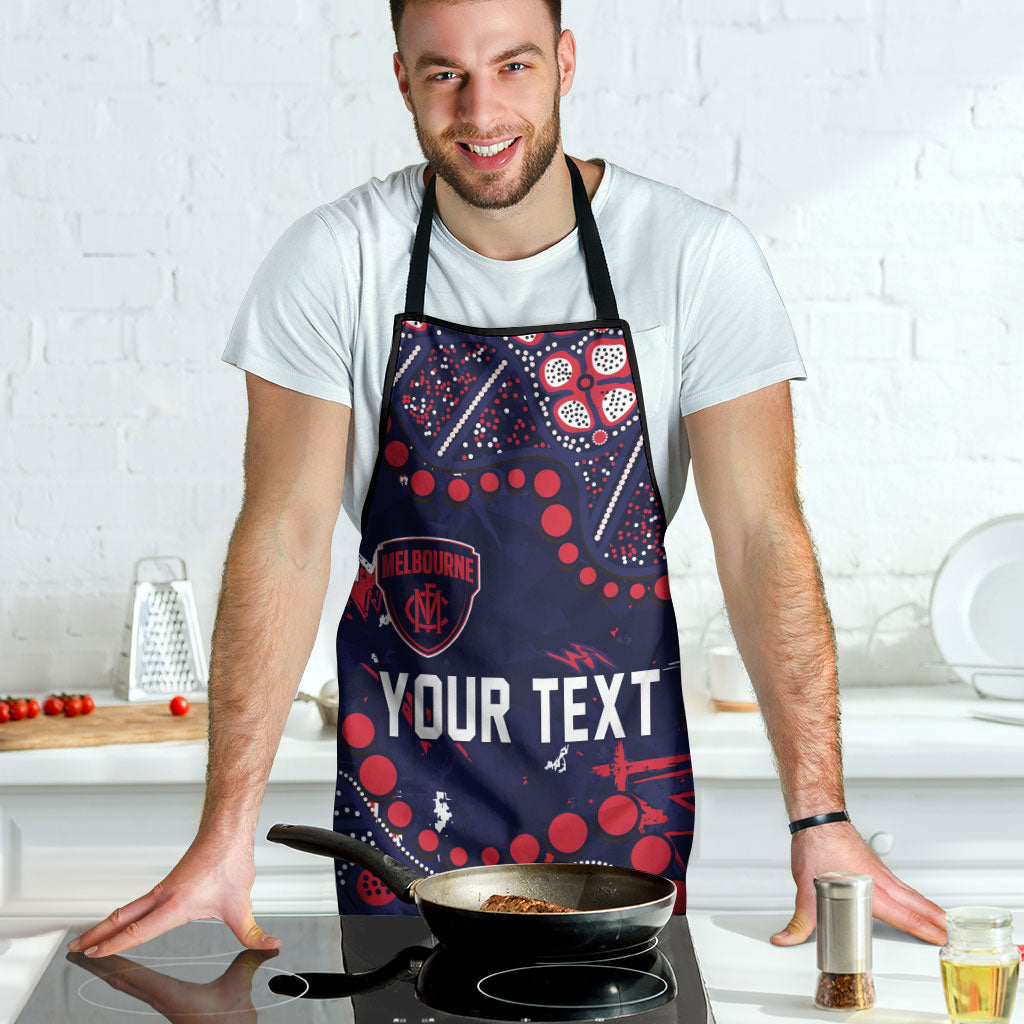 Personalized Melbourne Demons Apron Aboriginal Pattern with Graffiti Style