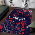 Personalized Melbourne Demons Area Rug Aboriginal Pattern with Graffiti Style