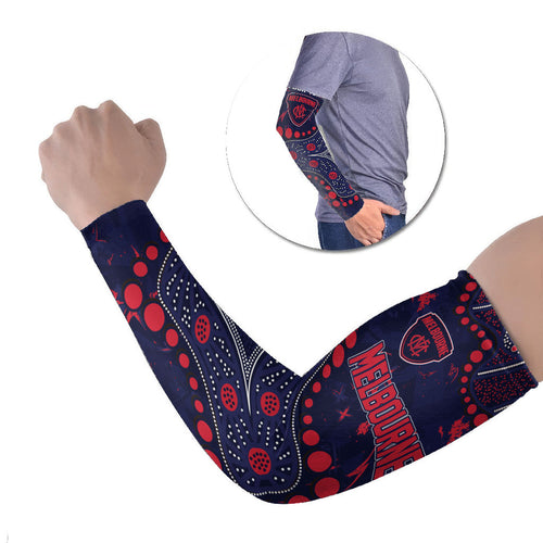 Personalized Melbourne Demons Arm Sleeves Aboriginal Pattern with Graffiti Style