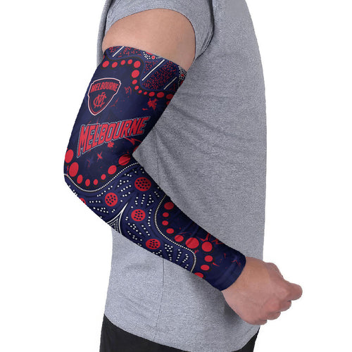 Personalized Melbourne Demons Arm Sleeves Aboriginal Pattern with Graffiti Style