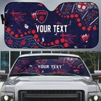 Personalized Melbourne Demons Auto Sun Shade Aboriginal Pattern with Graffiti Style