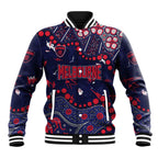 Personalized Melbourne Demons Baseball Jacket Aboriginal Pattern with Graffiti Style