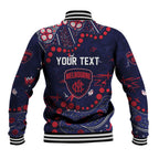 Personalized Melbourne Demons Baseball Jacket Aboriginal Pattern with Graffiti Style