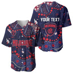 Personalized Melbourne Demons Baseball Jersey Aboriginal Pattern with Graffiti Style