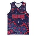 Personalized Melbourne Demons Basketball Jersey Aboriginal Pattern with Graffiti Style