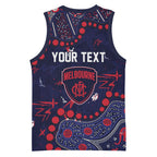 Personalized Melbourne Demons Basketball Jersey Aboriginal Pattern with Graffiti Style