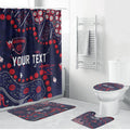Personalized Melbourne Demons Bathroom Set Aboriginal Pattern with Graffiti Style