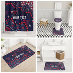 Personalized Melbourne Demons Bathroom Set Aboriginal Pattern with Graffiti Style