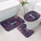 Personalized Melbourne Demons Bathroom Set Aboriginal Pattern with Graffiti Style