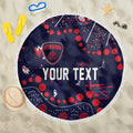 Personalized Melbourne Demons Beach Blanket Aboriginal Pattern with Graffiti Style