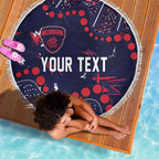 Personalized Melbourne Demons Beach Blanket Aboriginal Pattern with Graffiti Style