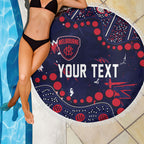Personalized Melbourne Demons Beach Blanket Aboriginal Pattern with Graffiti Style