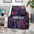 Personalized Melbourne Demons Blanket Aboriginal Pattern with Graffiti Style