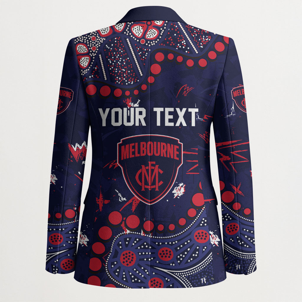 Personalized Melbourne Demons Blazer Aboriginal Pattern with Graffiti Style