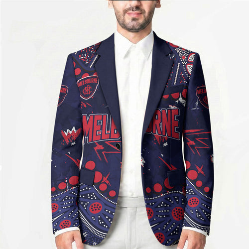 Personalized Melbourne Demons Blazer Aboriginal Pattern with Graffiti Style
