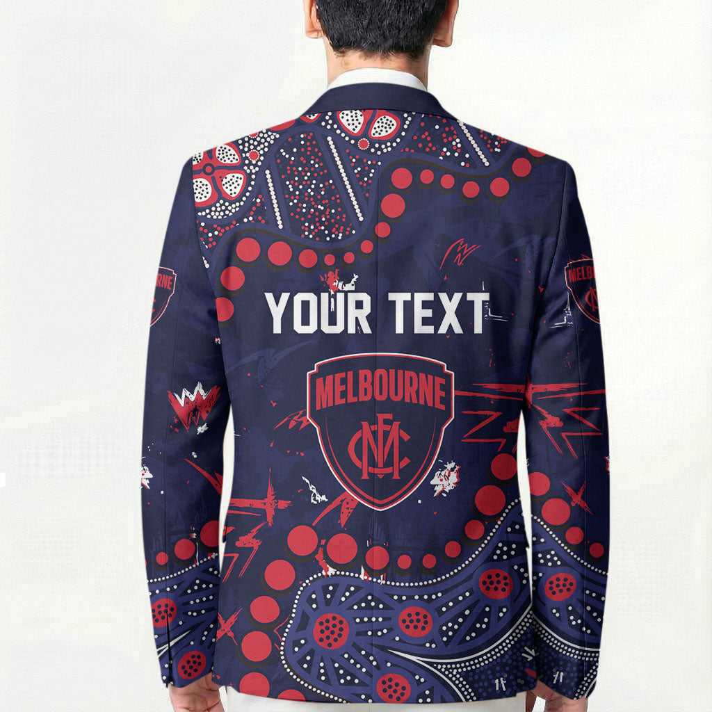 Personalized Melbourne Demons Blazer Aboriginal Pattern with Graffiti Style