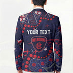 Personalized Melbourne Demons Blazer Aboriginal Pattern with Graffiti Style