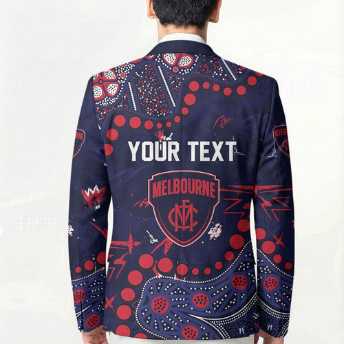 Personalized Melbourne Demons Blazer Aboriginal Pattern with Graffiti Style
