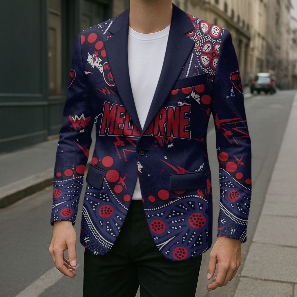 Personalized Melbourne Demons Blazer Aboriginal Pattern with Graffiti Style