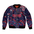 Personalized Melbourne Demons Bomber Jacket Aboriginal Pattern with Graffiti Style