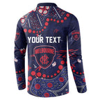 Personalized Melbourne Demons Button Sweatshirt Aboriginal Pattern with Graffiti Style
