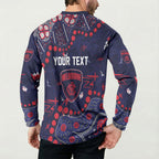 Personalized Melbourne Demons Button Sweatshirt Aboriginal Pattern with Graffiti Style