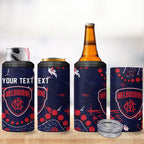Personalized Melbourne Demons 4 in 1 Can Cooler Tumbler Aboriginal Pattern with Graffiti Style